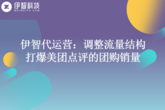 伊智代运营：调整流量结构怎么将美团点评的团购销量打爆？